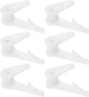 OSALADI Ceiling Lamps Accessory 6 Pack Plastic Light Fixed Clips Flush Mount Plates White Secure Attachment Easy Installation