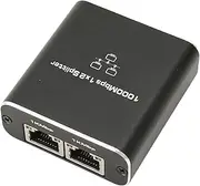 2 Port Gigabit Unmanaged Ethernet Switch, 1000Mbps 1 in 2 Out RJ45 Port Network Hub, Ethernet Splitter, Plug & Play, Aluminum Alloy Network Splitter for PC Laptop Router