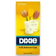 Sealed Vintage 80s Dixie Soft Tones Floral Design 3 oz Bathroom Cups 200ct Boxed