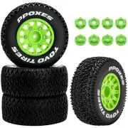 GLOBACT 12mm/14mm Hex RC Wheels and Tires RC Truck Tires for 1/10 Slash 2WD 4...