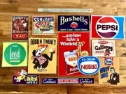 Milk Bar Stickers Signs Retro Leed Cottee’s Sunlight Soap Bushells Vintage Shop
