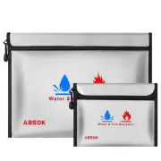 Fireproof Document Bag, Fireproof Money Safe Document Bag 15 x 11 in & 9 x 7 ...