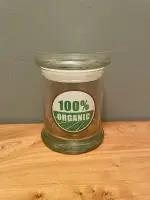 420 Science Jar Clear Pop Top 100% Organic 3.5 Inches Tall
