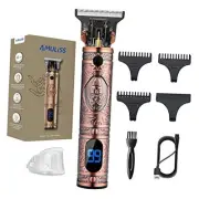 Professional Hair Trimmer Mens Hair Clippers Zero Gapped Cordless Rose Gold