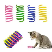 Cat Spring Toys 30 Packs Plastic Colorful Springs Cat Toys for Cat Kitten Pet...