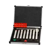 OSCARBIDE 9 Pieces/set 1/2"Shank Nickel Plated Indexable Lathe Turning Tool H...