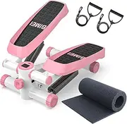 Steppers for Exercise, Mini Stepper Machine with Resistance Bands & Calories Count, Stair Steppers for Exercise 330 lbs Weight Capacity, Portable Stair Stepper Exercise Equipment for Home Workout
