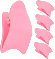 WOONEKY False Lash Applicator Tool 5pcs Eyelash Tweezer Set Lash Curler Girls Eyelash Clip Makeup Assistant