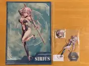 Sirius Acrylic Stand Clear Poster Button Badge Raffle Collection Azur Lane