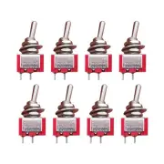 mxuteuk 8pcs SPST Mini Toggle Switch Miniature ON/Off 2 2Pin ON/OFF