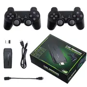 20000+ Games 4K Wireless Retro Game Console , Plug and Play Video Game Stick with 2.4G Wireless Con Black