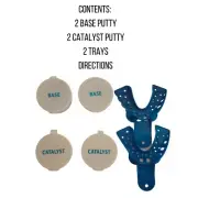 Dental Impression Mold Kit DIY Kit ONLY Upper & Lower Putty Tray Retainer Grillz