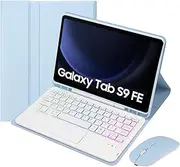 Keyboard Case for Samsung Galaxy Tab S9 FE 10.9 Inch, Backlit Wireless Detachable Keybaord with Touchpad SM-X510/X516B/X518U,Blue1