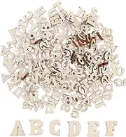 SHINEOFI 200pcs Wooden Letters Numbers DIY Decor Learning Aid Wall Art Unique Craft Supplies