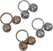 Pet Bell Keychains Set of 4 Unique Bells for Dog Collar Cat Collar Home Decor Diy Accessories