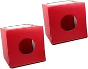 SOPOTUTU 2pcs Cardboard Ballot Box with Slot Lock Secure Donation Suggestion Container Square Ticket Storage for Fundraising Events Business Cards Charity Management