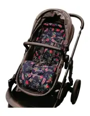 [OiOi] Reversible Pram Liner in Botanical Navy