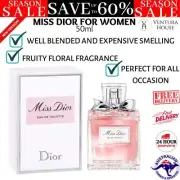 New Christian Dior Miss Dior For Women EDT Perfume 50mL Eau De Toilette Fragranc