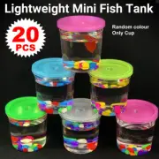 Mini Handheld Betta Fish Cup Padded Jellyfish Cup Plastic Small Fish Tank Turtle
