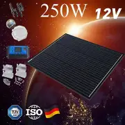 12V 250W Mono Solar Panel Kit Home Off-Grid Battery Charging + 30A Controller AU