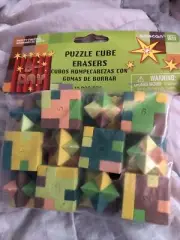 Puzzle Cube Erasures 12pk Freepost Acc397