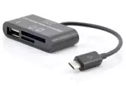 3in1 OTG Micro USB Card Reader for Samsung Galaxy S7 S6 S5 S4 Note 5 4 3 Huawei