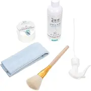 Kisangel 1 Set Piano Care Cleaning Kit with Polishing Wax Cloth and Brush for and Removing Scratches From Pianos and Other Instruments