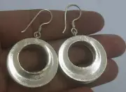 Unique circle earrings pure silver Karen hill tribe