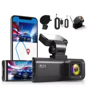 REDTIGER Dash Cam Front and Rear Dual Dash Camera for Cars Free Hardwire Kit
