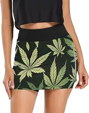 [ODAWA] White Shark on Turquoise Background Womens Skort Quick Drying Inner Shorts Active Wear