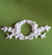SHABBY CHIC-SWAG BOW ROSE ARCHITECTURAL FURNITURE APPLIQUE *EBAY'S LOWEST PRICE
