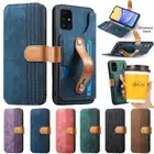 for Samsung A54 A55 A70 A70S A71 A72 A73 Magnetic Flip Card Case Wristband Cover