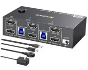 8K HDMI KVM Switch 2 Monitors 2 Computers 8K@60Hz 8K HDMI KVM 2 monitors