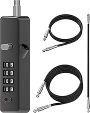 Cable Locks with Combination | Cable Bike Lock - Weatherproof Uncuttable High-Security Chain Combination for Travel Storage Commuting Outdoor Gate Motorcycle Campus