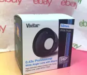 VIVITAR PRO 0.43x WIDE ANGLE LENS MACRO 52mm- CANON NIKON PANASONIC 0.45X 0.43 X