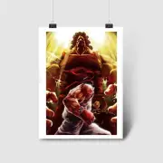 Ryu Vs Hugo USF4 Poster | Classic Street Fighter Arcade Game High Quality Prints