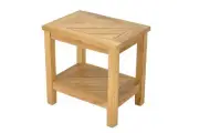 Berlin Shower Seat 18" Stool Bench-Made From Grade-A Teak Wood