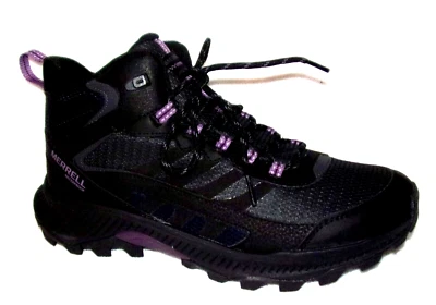 NIB MERRELL WOMEN'S SPEED STRIKE 2 MID WP BLACK BOOTS 11 M