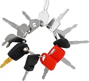 11 Heavy Equipment Keys Set, Construction Master Machine Keys Set for Cat, JD, Case, Komatsu, Hyster, Kubota, JCB, Bobcat, Daewoo, JLG, Toyota, Master Ignition Key for Workers and Opeartors