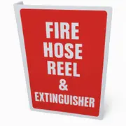 Fire Hose Reel & Extinguisher Angle Sign - Small