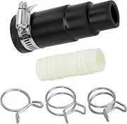 Dishwasher Drain Hose Adapter Compatible with Insinkerator Garbage Disposals, Dishwasher Hose Connector Include 1 Inlet Connector, 1 Hose Clamp and 3 Spring Clamps (1 Set)