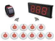 Z9S7- WIRELESS NURSE CALL SYSTEM | 10 PANIC BUTTONS | Y-650 WIRELESS WRIST PAGER