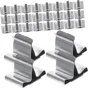 NOLITOY 100pcs Candle Wick Tabs Metal Stands for Candle Making Supplies Durable Iron Holders to Center Wicks and Craft Projects