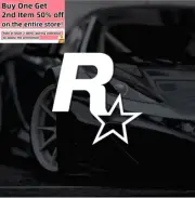 RockStar Games Auto Decal Car Truck Camper Van Window Waterproof Vinyl Sticker