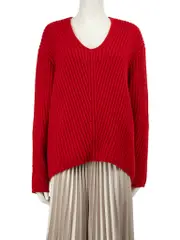 Red Wool Knit Jumper