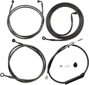 MoKitDora 14" Handlebar Cable Kit Brake Lines Oil Hose and Upper Clutch Cable for 2020-up Harley Touring Road King Electra Street Glide FLH FLT FLRT Models w/ABS, Black