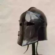 Medieval Babute Helmet, Black Knight Battle Warrior Helmet, Cosplay Helmet