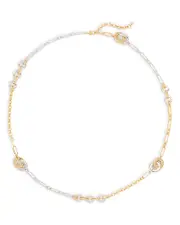 kate spade new york Interlock Mixed Chain Collar Necklace, 36