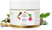 Macadamia Nuts Anti Frizz Hair Mask with Hibiscus, Deep Moisturising for Dry & Rough Hair Mask | Soft, Smooth & Shiny Hair for Men & Women - 200gm