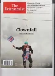 BORIS JOHNSON THE ECONOMIST MAGAZINE JULY 9 2022 NO LABEL CLOWNFALL